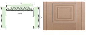 Наличник фигурный телескопический Престиж 2250х110х24мм для дверей Profil Doors серия U, Капучино